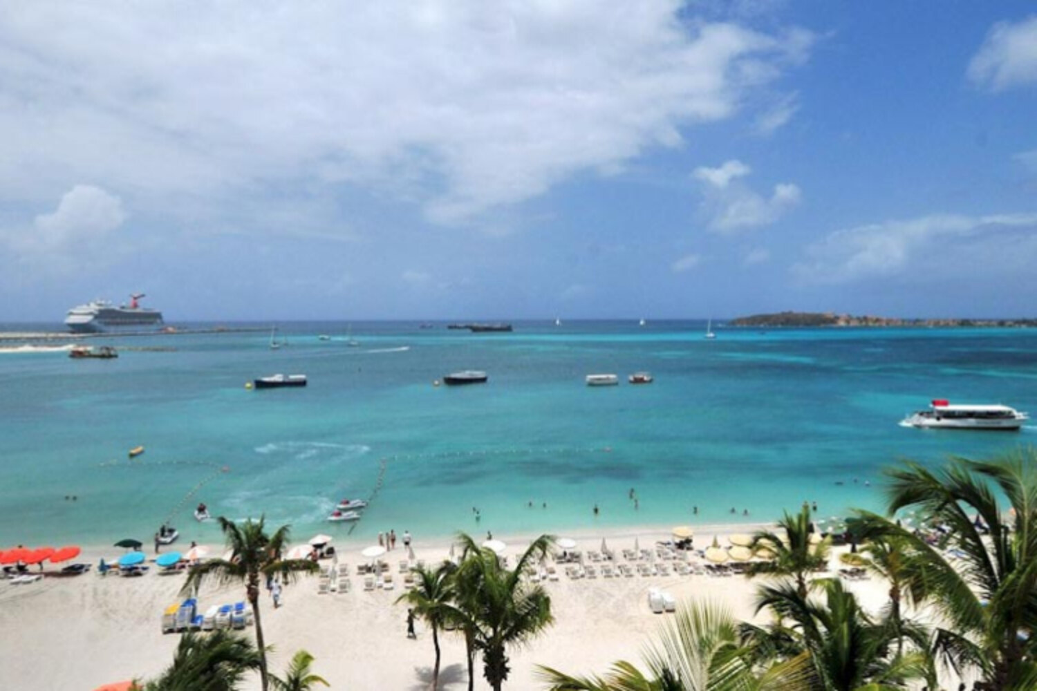 The beach and waterfront at Philipsburg, St. Maarten The beach and waterfront at Philipsburg, St. Maarten