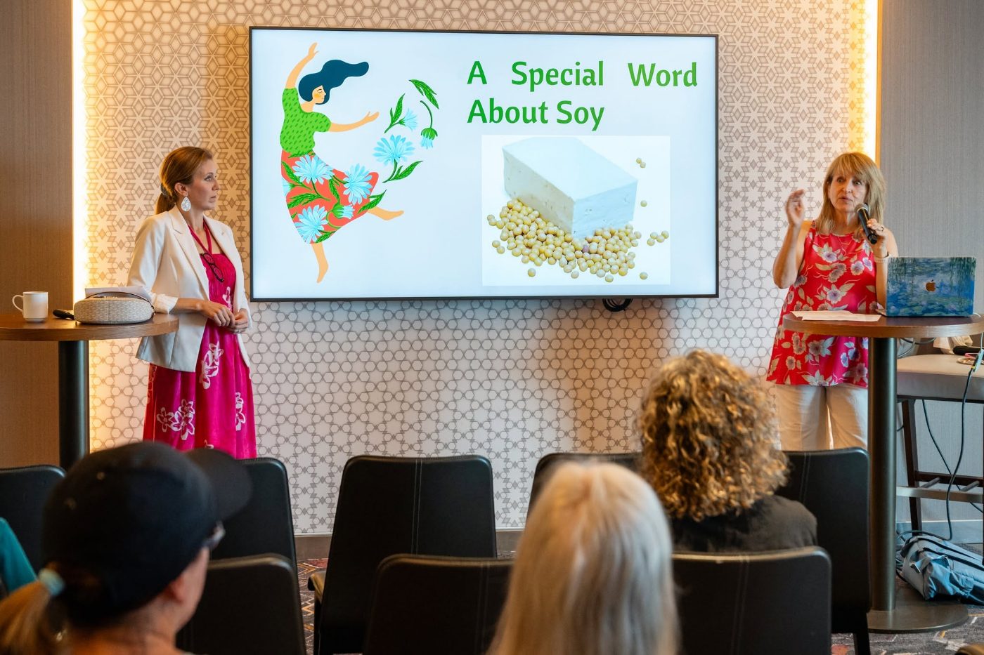 Presentation slide reading A Special Word About Soy Presentation slide reading A Special Word About Soy